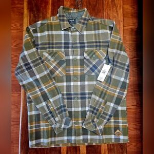 Hurley Men's Flannel Plaid Button-up Shirt